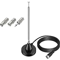 Antenna Radio DAB FM Con Base Magnetica - Migliora La Ricezione Per HiFi, Auto E Casa | 75 Ohm | 3 Metri