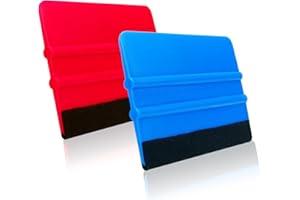 DEVENIRRICHE 2 Stück Rakel mit Filzkante, Folienrakel mit Filzkante, Verkleberakel, Auto Folienrakel Set, Kunststoffrakel zur blasen- und kratzerfreie für Auto, Möbelfolie, Fensterfolie, Folierungs Werkzeug Set