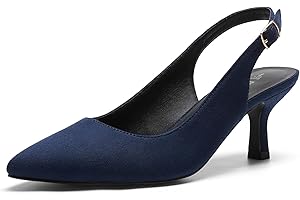 DREAM PAIRS Damen Pumps Slingback Sandalen Pumps für Damen Pointed Toe Kleid Partei Gericht Schuhe Damen Kitten Heel Hochzeit Schuhe