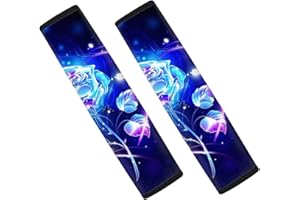 Coloranimal Auto-Schultergurtpolster, weiche Auto-Sicherheitsgurtpolsterung, Rucksack, Schultergurt-Bezüge für Kinder und Erwachsene, Blau