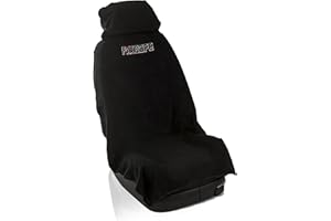 ‎FIXCAPE fixcape Baumwolle Schonbezug Autositz vorne universal schwarz, Auto-Sitzbezug Vordersitze Frottee, Autositzschoner Cotton, Auflage Schutz Fahrersitz