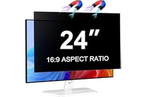 ‎LUSA DESIGN LUSA DESIGN 24 Zoll Monitor Magnetischer Blickschutzfilter für Bildschirm 16:9 Seitenverhältnis, Blendfrei Anti-Blaulicht 24" Sichtschutzfolie, Abnehmbarer Computer Monitor Sichtschutzfilter