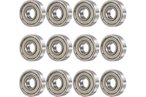 Lot de 12 roulements à billes 608 ZZ à double blindage miniature roulement à billes pour skateboards, scooters, rollers en ligne
