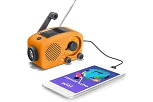 CCHKFEI Speaker Bluetooth Portatile,Casse portatili Bluetooth Radio Energia Solare di Emergenza, 2000mah Radio Meteorologica NOAA/FM/AM Meteo Radio, Allarme SOS Radiolina Portatile e Ricaricabile