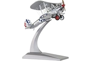 HANGOU Avion modèle Militaire 1:72 Bristol Bulldog Hélice à Deux étages Avion en métal moulé sous Pression Modèle d'avion à Collectionner ou décorer des cadea