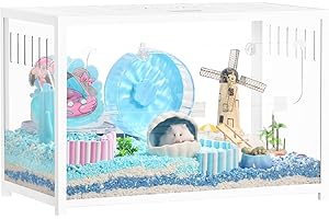 BUCATSTATE Gabbia per Criceti 2.0: Metallo Gabbia Criceto Grande Impilabile Facile da Montare 80L X 44,7W X 50,6H cm per Criceti Russi, Criceto Nano, Piccoli Animali