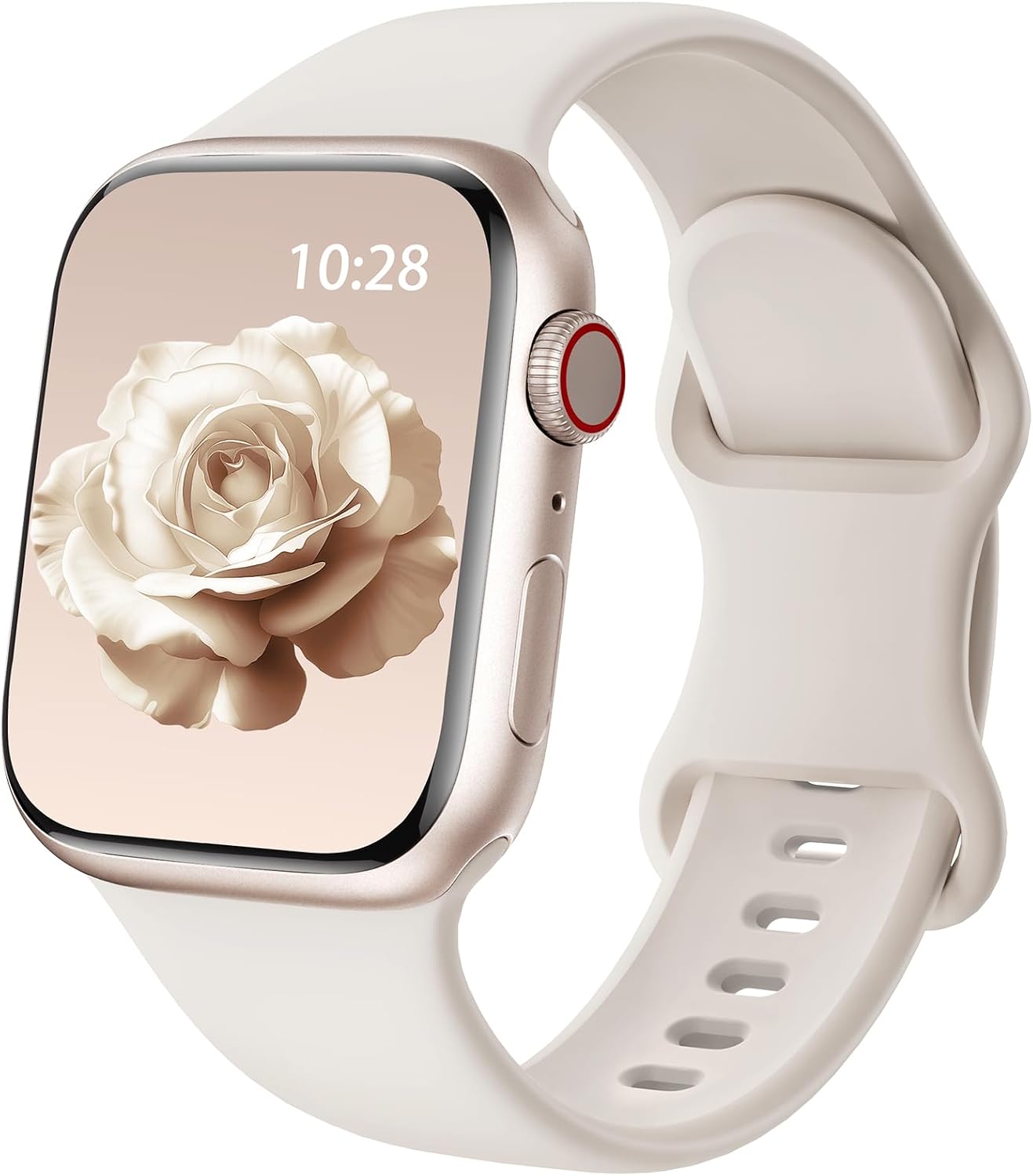 Patented Upgraded Silicone Strap Compatible with Apple Watch Straps 38mm 40mm 41mm 42mm(Series 10) for Women Men,Soft and Breathable Sport Watch Bands for iWatch Series 10 9 8 7 6 5 4 3 2 1 SE