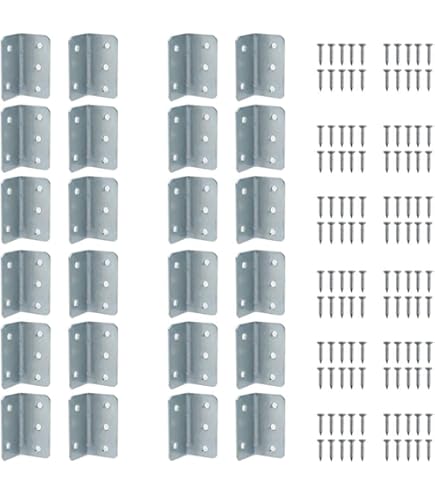 ZYAMY 6PCS U-Shaped Strut Connector Brackets - 18x22mm Stainless Steel Right Angle Clips