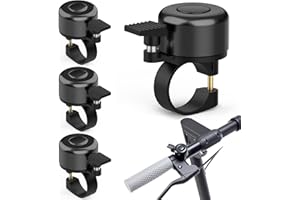 ATOYOGA Sonnette Vélo, Klaxon Velo Ø22mm, Compatible avec VTT, Vélo de Route, e-Bike, Trotinette Electrique, Klaxon Velo Enfant Puissant, Sonnette pour Bicyclette avec Vis de Fixation Incluses