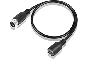 PNGKNYOCN Kabel przedłużający MIDI DIN 5-pinowy męski na żeński kabel audio do syntezatora klawiatury MIDI, organów, fortepianu elektrycznego, gitary MIDI (50 cm)