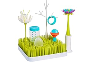 TOMY BOON - Kit De Démarrage, Égouttoir Biberons Imitation Gazon, Séchoir pour Biberons et Tétines, Lave-Brosse Biberons, Sucette Alimentaire et Autres Accessoires pour les Repas de Bébé, Vert