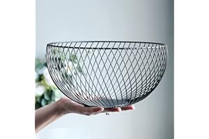 NORHOR Metallo Fruttiere, Grande Cesto di Frutta in Ferro, Innovativo Ed Elegante Cestello, Cestini per Frutta Verdura e Spuntino.