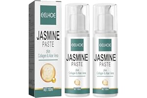 HGERGWW Jasminsalbe Augenringe, Jasminsalbe Augencreme mit Kollagen und Aloe Vera Extrakt, Augencreme gegen Falten und Augenringe, Entfernen Tränensäcke und Schwellungen, 100ml (2 Stück)