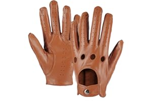 MGGMOKAY MGGM collection Guantes de conducción de cuero con pantalla táctil para hombre sin forro