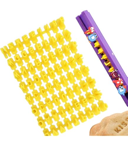 thumbnail: GOIYZTTR 160 Stuks Koekjesstempels - Letters, Cijfers En Symbolen | Fondant En Deeg Stempels