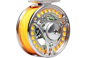 ANGLER DREAM 3/4 5/6 7/8 9/10WT Fliegenfischrolle mit Schnur Combo 3 5 8 WT Fliegenschnur Rückseite Vorfach CNC gefräste Fliegenrolle