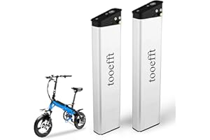 Tooefft 36V DCH-014 Battery for Folding Electric Bike ANCHEER AM1908 36Volt 7.5Ah 8.7Ah 8Ah 10.4Ah 12.8Ah 14Ah Battery for eBike ADO A16 LANKELEISI A6 ALX-014 (36V 10.4Ah 395mm)