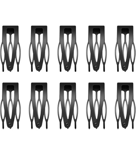 16 Clip A U In Metallo Nero Con Spilla Di Sicurezza, Per Foulard, Hijab, Dupatta, Extension Per Capelli, Parrucche E Camicie, Robuste E Antiruggine