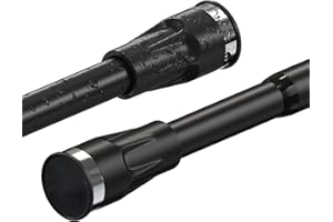 FLY HAWK Bastone per Tenda da Doccia Telescopica in Ferro, 177-223CM Spring Asta per Tende da Doccia Telescopica Estensibile Regolabile Senza Forare - Ruggine, ed Antiscivolo per Armadio, Bagno/Nero Opaco