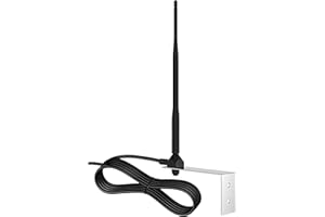 KASER Antenna Universale per Cancello Automatico 433.92 MHz compatibile per Ricevitori e Automazione Porta Garage incluso la Staffa e Cavo Schermato RG174