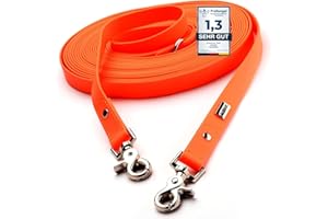 PetTec Smycz dla psa, 2-10 m, regulowana, dla psów o wadze do 80 kg, smycz treningowa, szkoleniowa, trekkingowa, z materiału Trioflex (podobnego do Biothane), wytrzymała i wodoodporna