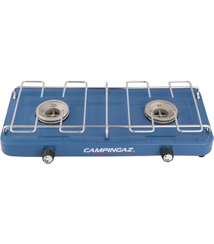 Gas One Doppelbrenner Campingkocher – Hochdruck Propan 2 Brenner Mit Windschutz, PSI-Regler & 1,2 M Schlauch