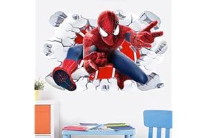 NvWang Spiderman 3D Pegatinas Spiderman Pegatinas Decorativas Pared Pegatinas de Pared de Spiderman 3D Spider-Man Ultimate Wall Decal para Niños Decoración de la Pared Stickers