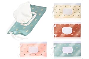 AOYEGIC Set med 4 återanvändbara och bärbara våta toalettpapper för spädbarn, för hem, kontor och utomhus