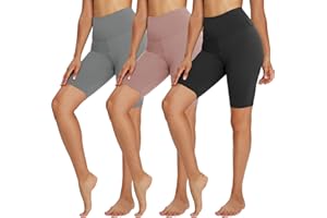 TNNZEET Spodenki dla motocyklistów damskie - 20,3 cm/12,7 cm/7,6 cm wysoka talia kontrola brzucha trening siłownia spandex łup joga siatkówka szorty