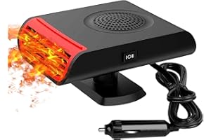 BESELOA Car Heater Defroster, Portable Car Windshield Heater Fan Defogger 30S Fast Heating, 12V150W Cigarette Lighter 2 In 1 Heating/cooling Micro Car Heater With 360° Rotating Base Perfect for