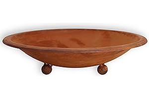 ‎ROSTIKAL Rostikal Pflanzschale rund Ø 50 cm mit Kugeln Rost Deko Blumenschale Edelrost Gartendeko Vintage