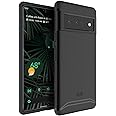 TUDIA DualShield Designed for Google Pixel 6 Pro Case (2021), [Merge] Shockproof Military Grade Heavy Duty Dual Layer Tough Slim Hard Protective Case Cover (Matte Black)