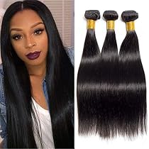 Faisceau De Cheveux Humains Naturels Lisses - 18 Pouces (45,72cm), Noir - 100g