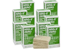 WOC 10 X Nrg: 5 Zero Sin Gluten,- 500 G De Emergencia, 10 X 9 Barritas De Supervivencia, Equipo Básico Como Epa