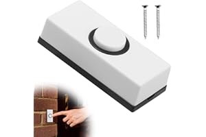 FUITKE Wired Door Bell Push Button 2 Wire 240V 0.5A Doorbell Switch Button Replacement, Wall Mounted Weatherproof Plastic Button Fits Most Doorbell Chimes for Home Garage Warehouse(5.5cm, white)