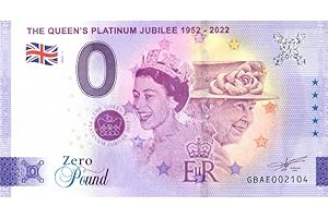 0 Euro Schein Banconota da 0 Sterline Gran Bretagna 2022 Queen Elizabeth II · The Queen's Platinum Jubilee · Souvenir Zero €