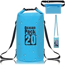 Sac Étanche Unigear 2L-40L - Avec Pochette Téléphone - Kayak, Pêche, Rafting - 100% Étanche