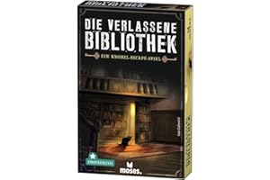 moses. Verlag GmbH 90351 Die verlassene Bibliothek | Escape Spiel in der Schachtel | Spielmaterial wieder verwendbar | Ab 12 Jahren | Für 1-4 Spieler, White