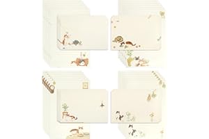 NEEROW 36PCS Writing Paper and Envelopes Sets, 4 Different Cat Themed Letter Writing Paper and Envelopes, Lovely 24 Paper and 12 Stationery Packaging, Letter Writing Set for Invitation Gifts Greeting Cards