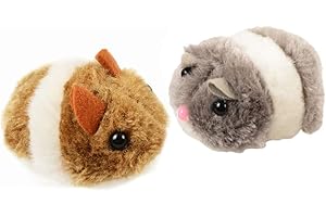 WT-DDJJK Baby Doll,Pull String Mouse Vibrating Movable Interactive Toy Fluffy Plush Mice for Cats