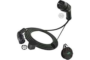 K.H.O.N.S. Tipo 2 1 Fase 7.4KW Coche Eléctrico Cable de Carga para vehículos eléctricos Tipo 2 a Tipo 2 10M