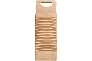 JOMEWORY Lavanderia In Legno Consiglio di lavaggio a mano in legno di bambù per il bucato Tavola abrasiva manuale per lavamani vecchio stile Anti- Slip per lavare i vestiti T-shirt Asciugamani