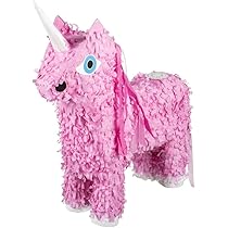 Pignatta A Forma Di Unicorno Per Feste - 47x43x13 Cm, Bianco-Rosa, Da Riempire Con Caramelle E Regalini - Foto 6