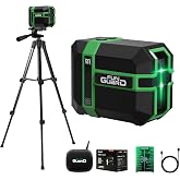 Funguard Green Laser Level with Tripode, Self-Leveling, Rechargeable | Dual Laser Module 50M, 3 Switchable Modes, Horizontal/