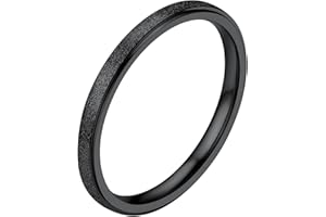PROSTEEL Anillos Dedo Giratorios de Banda Mate 2/4/6/8mm Acero Inoxidable, Minimalista Anillos Spinner Midi Amistad con Varios Tamaños (con Caja de Regalo)