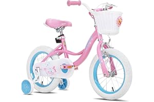 JOYSTAR 12/14/16/18 Pulgadas Bicicleta Infantil de 2 a 9 años, 12/14/16/18 Pulgadas Bicicleta de niña con estabilizadores y Cesta