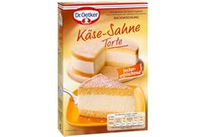 ‎DR. OETKER Dr. Oetker Cheese Cream Cake, 385 g, Baking Mix for a Creamy, Loose, Refreshing Cheese Cake, Easy & Successful Baking