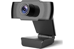 Lommegy 4K Webcam PC con Microfono Vista Wide-Angle 105°, Plug&Play, Correzione Automatica ‎Luminosità USB Computer Web Camera per Video/Zoom/Skype