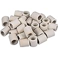 sourcing map Insulated Ceramic Tube 12x18x20mm Heat Insulation Ceramic Tubing for Electric Furnace Wire, Oven, Bundle Protection, Pack of 30