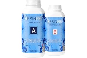 ResinPro 1.6kg Résine époxy Ultra Transparent Multiusage - Pour créations artistiques, de bijoux, revêtement et modelage - Assistance technique en Français